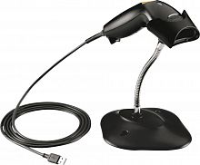 Сканер Zebra LS1203; 1D; кабель USB, подставка, черный, LS1203-7AZU0100SR