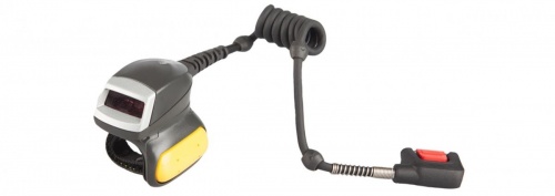 Сканер-кольцо Zebra RS4000 проводной, 1D, с коротким кабелем к WT6000, серый/желтый, RS4000-HPCSWR