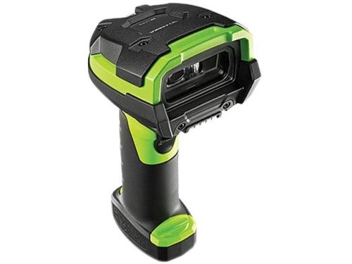 Сканер Zebra LI3608-SR; 1D, сверхпрочный, черный/зеленый; USB KIT: кабель, LI3608-SR3U4600VZW